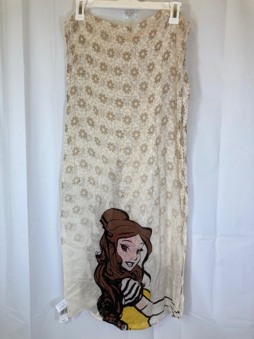 Disney Beauty & the Beast Belle Cream Scarf New with Tags Graphics